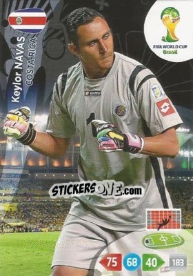 Sticker Keylor Navas - FIFA World Cup Brazil 2014. Adrenalyn XL n. 89 - Panini
