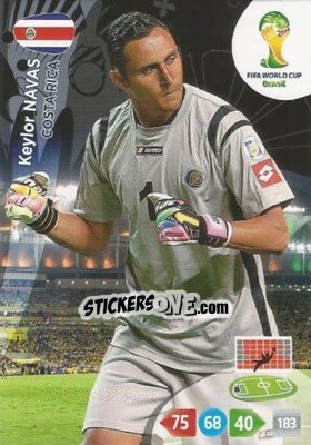 Sticker Keylor Navas - FIFA World Cup Brazil 2014. Adrenalyn XL - Panini