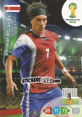 Figurina Christian Bolaños - FIFA World Cup Brazil 2014. Adrenalyn XL - Panini