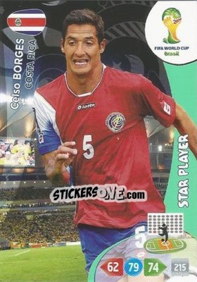 Sticker Celso Borges - FIFA World Cup Brazil 2014. Adrenalyn XL n. 92 - Panini