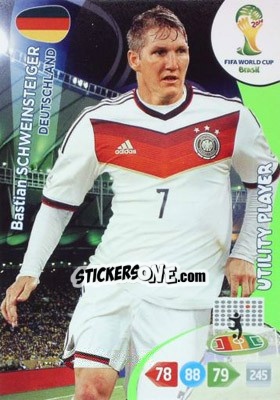 Sticker Bastian Schweinsteiger - FIFA World Cup Brazil 2014. Adrenalyn XL n. 109 - Panini