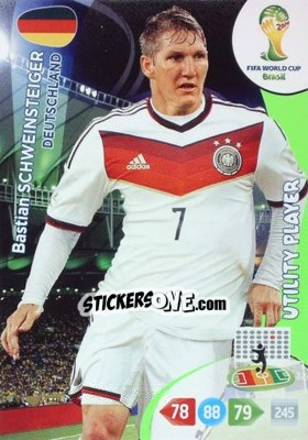 Cromo Bastian Schweinsteiger - FIFA World Cup Brazil 2014. Adrenalyn XL - Panini