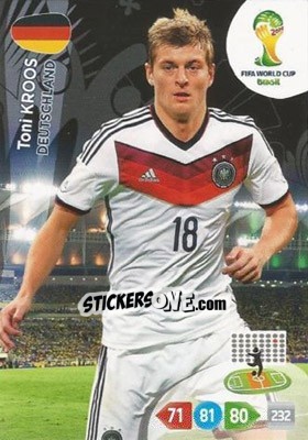 Sticker Toni Kroos - FIFA World Cup Brazil 2014. Adrenalyn XL - Panini