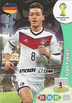 Sticker Mesut Özil - FIFA World Cup Brazil 2014. Adrenalyn XL n. 112 - Panini