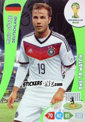 Sticker Mario Götze - FIFA World Cup Brazil 2014. Adrenalyn XL n. 113 - Panini