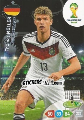 Sticker Thomas Müller - FIFA World Cup Brazil 2014. Adrenalyn XL n. 114 - Panini