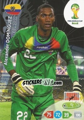 Cromo Alexander Domínguez - FIFA World Cup Brazil 2014. Adrenalyn XL - Panini