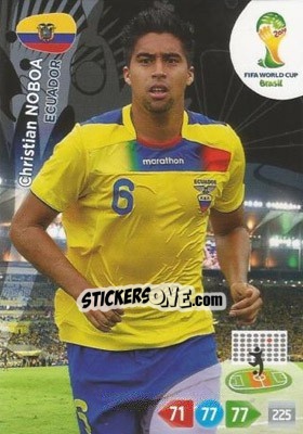 Sticker Christian Noboa - FIFA World Cup Brazil 2014. Adrenalyn XL n. 125 - Panini