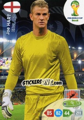 Sticker Joe Hart - FIFA World Cup Brazil 2014. Adrenalyn XL n. 128 - Panini