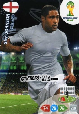 Cromo Glen Johnson - FIFA World Cup Brazil 2014. Adrenalyn XL - Panini