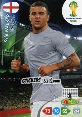 Sticker Kyle Walker - FIFA World Cup Brazil 2014. Adrenalyn XL - Panini