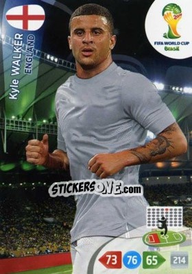 Sticker Kyle Walker - FIFA World Cup Brazil 2014. Adrenalyn XL n. 133 - Panini