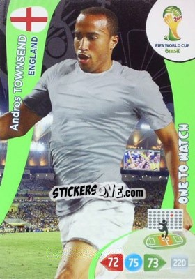 Sticker Andros Townsend - FIFA World Cup Brazil 2014. Adrenalyn XL - Panini