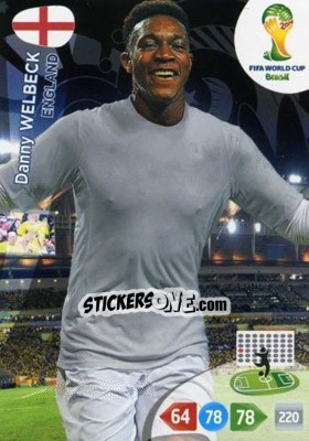 Sticker Danny Welbeck - FIFA World Cup Brazil 2014. Adrenalyn XL n. 140 - Panini