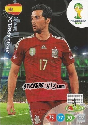 Sticker Álvaro Arbeloa - FIFA World Cup Brazil 2014. Adrenalyn XL - Panini