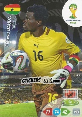 Sticker Fatau Dauda - FIFA World Cup Brazil 2014. Adrenalyn XL - Panini