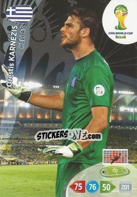 Sticker Orestis Karnezis - FIFA World Cup Brazil 2014. Adrenalyn XL - Panini