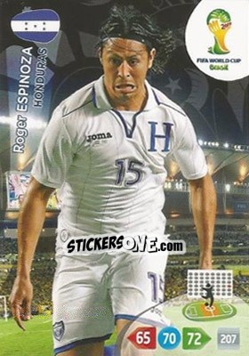 Figurina Roger Espinoza - FIFA World Cup Brazil 2014. Adrenalyn XL - Panini