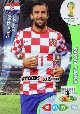 Sticker Darijo Srna - FIFA World Cup Brazil 2014. Adrenalyn XL n. 195 - Panini