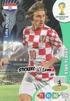 Sticker Luka Modric - FIFA World Cup Brazil 2014. Adrenalyn XL n. 197 - Panini