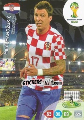 Cromo Mario Mandžukic - FIFA World Cup Brazil 2014. Adrenalyn XL - Panini