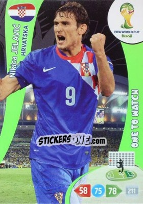 Sticker Nikica Jelavic - FIFA World Cup Brazil 2014. Adrenalyn XL - Panini