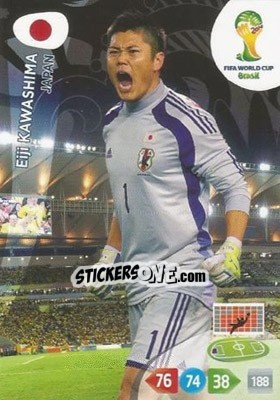 Sticker Eiji Kawashima - FIFA World Cup Brazil 2014. Adrenalyn XL n. 224 - Panini