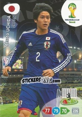 Sticker Atsuto Uchida - FIFA World Cup Brazil 2014. Adrenalyn XL - Panini