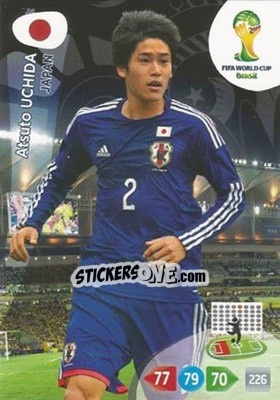 Sticker Atsuto Uchida - FIFA World Cup Brazil 2014. Adrenalyn XL n. 226 - Panini