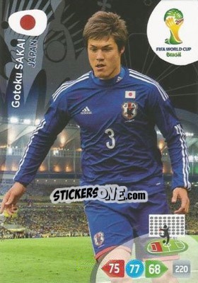 Sticker Gotoku Sakai - FIFA World Cup Brazil 2014. Adrenalyn XL n. 227 - Panini
