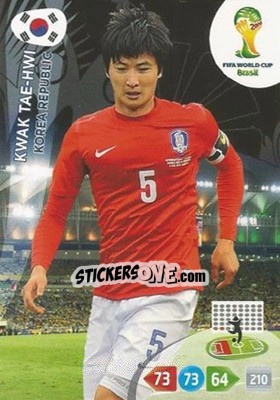Sticker Kwak Tae-Hwi - FIFA World Cup Brazil 2014. Adrenalyn XL n. 237 - Panini
