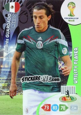 Sticker Andrés Guardado - FIFA World Cup Brazil 2014. Adrenalyn XL n. 245 - Panini