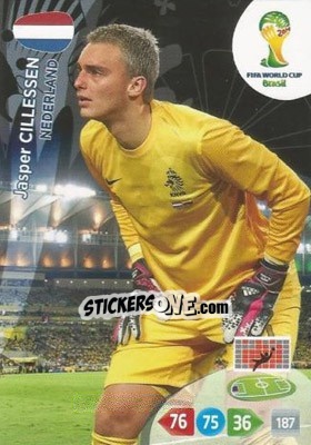 Sticker Jasper Cillessen - FIFA World Cup Brazil 2014. Adrenalyn XL - Panini