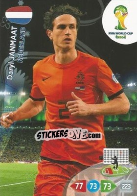 Sticker Daryl Janmaat - FIFA World Cup Brazil 2014. Adrenalyn XL - Panini