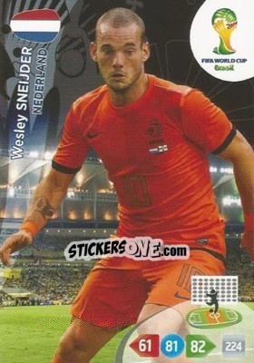 Sticker Wesley Sneijder - FIFA World Cup Brazil 2014. Adrenalyn XL - Panini