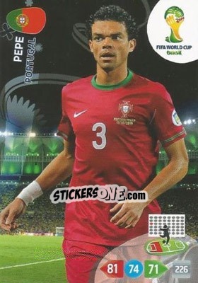 Sticker Pepe - FIFA World Cup Brazil 2014. Adrenalyn XL - Panini