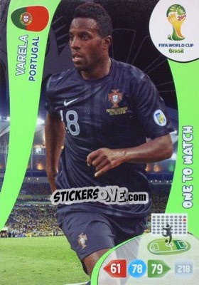 Figurina Silvestre Varela - FIFA World Cup Brazil 2014. Adrenalyn XL - Panini