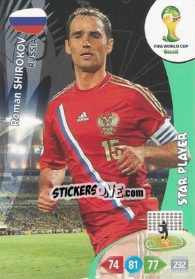 Sticker Roman Shirokov - FIFA World Cup Brazil 2014. Adrenalyn XL - Panini