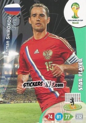 Cromo Roman Shirokov - FIFA World Cup Brazil 2014. Adrenalyn XL - Panini