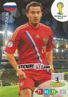 Sticker Viktor Fayzulin - FIFA World Cup Brazil 2014. Adrenalyn XL n. 286 - Panini
