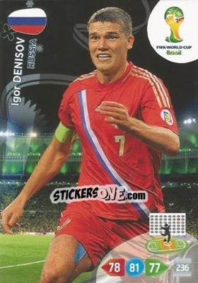 Sticker Igor Denisov - FIFA World Cup Brazil 2014. Adrenalyn XL - Panini