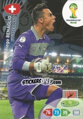 Sticker Diego Benaglio - FIFA World Cup Brazil 2014. Adrenalyn XL n. 293 - Panini