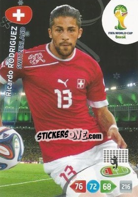Sticker Ricardo Rodriguez - FIFA World Cup Brazil 2014. Adrenalyn XL - Panini