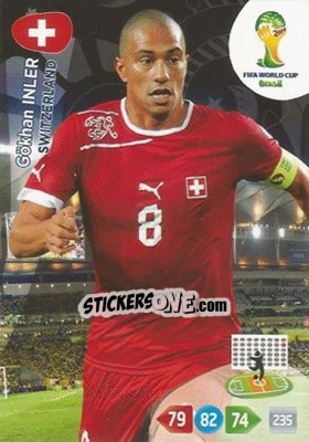 Sticker Gökhan Inler - FIFA World Cup Brazil 2014. Adrenalyn XL n. 298 - Panini
