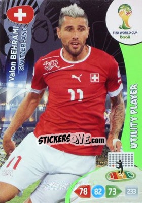Sticker Valon Behrami - FIFA World Cup Brazil 2014. Adrenalyn XL n. 299 - Panini