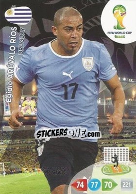 Sticker Egidio Arévalo Ríos - FIFA World Cup Brazil 2014. Adrenalyn XL n. 310 - Panini