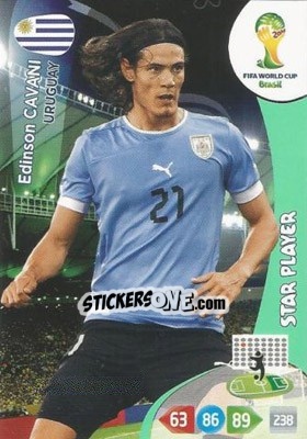 Sticker Edinson Cavani - FIFA World Cup Brazil 2014. Adrenalyn XL n. 313 - Panini