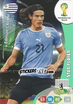 Cromo Edinson Cavani - FIFA World Cup Brazil 2014. Adrenalyn XL - Panini