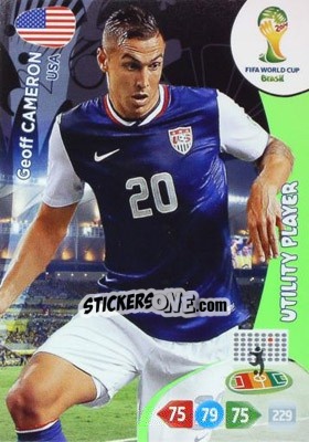 Sticker Geoff Cameron - FIFA World Cup Brazil 2014. Adrenalyn XL n. 318 - Panini