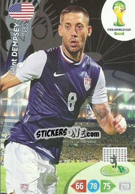 Sticker Clint Dempsey - FIFA World Cup Brazil 2014. Adrenalyn XL n. 323 - Panini